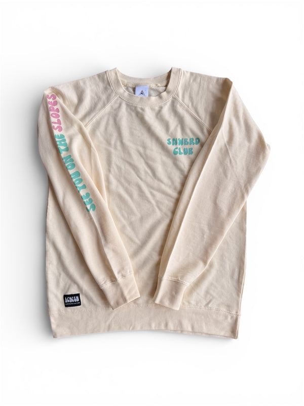 Snwbrd Club Lightweight Loopback Terry Crew | Alpine Cream