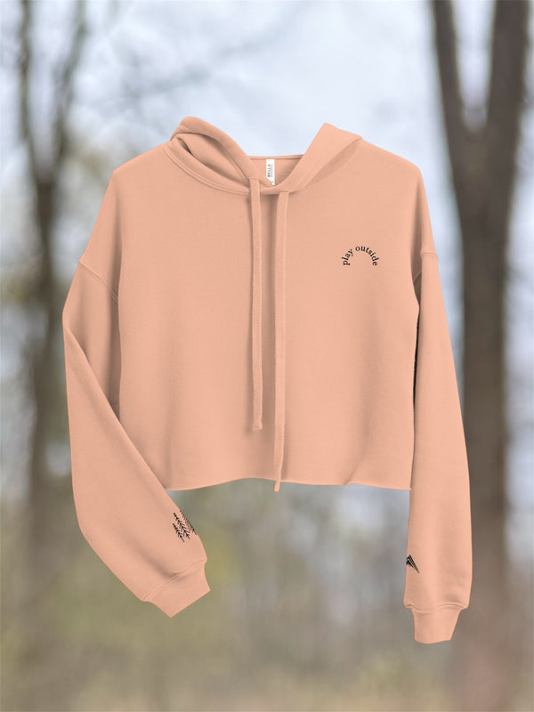 play outside crop hoodie