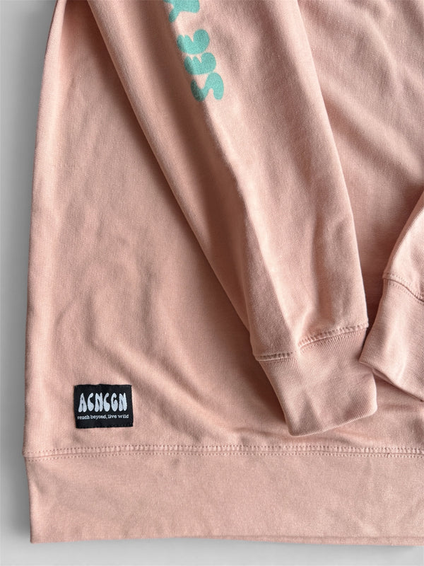 Snwbrd Club Lightweight Loopback Terry Crew | Aprés Rose