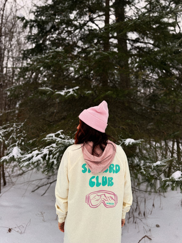 Snwbrd Club Lightweight Loopback Terry Crew | Alpine Cream