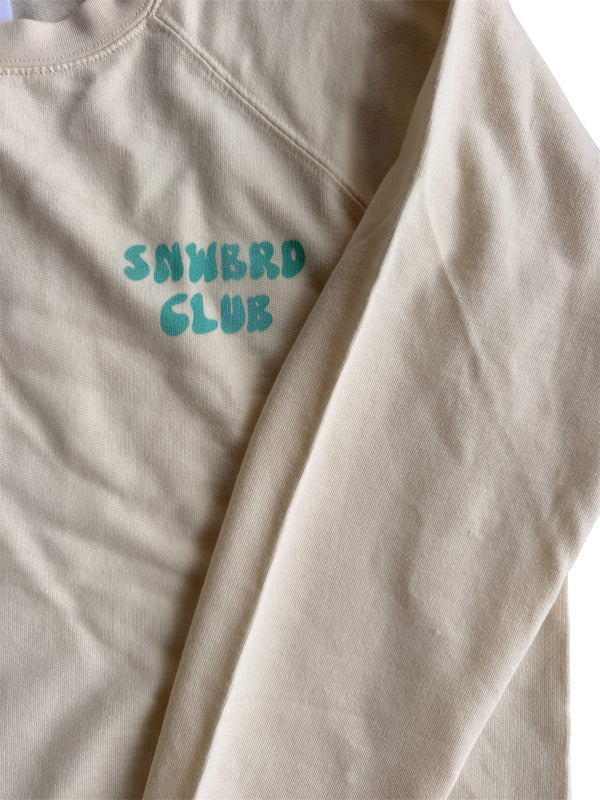 Snwbrd Club Lightweight Loopback Terry Crew | Alpine Cream