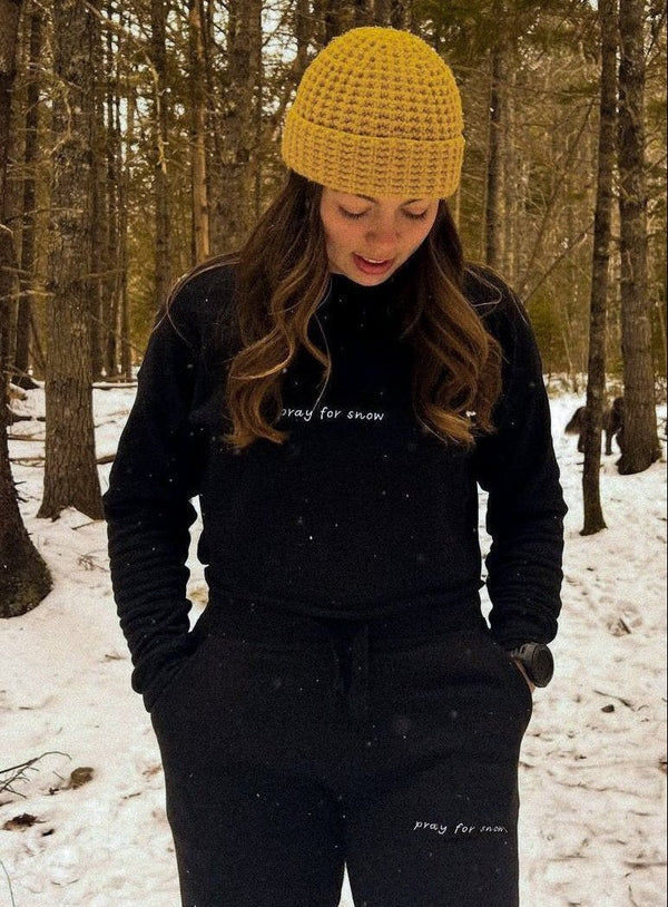 pray for snow crop sweatshirt